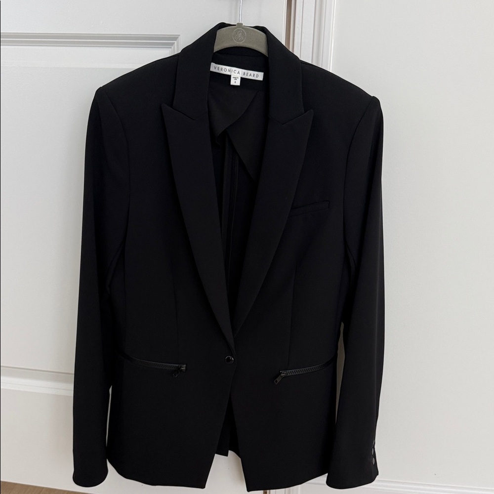 Veronica Beard Scuba Blazer Black Sz 6